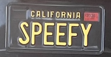 Speefy license plate
