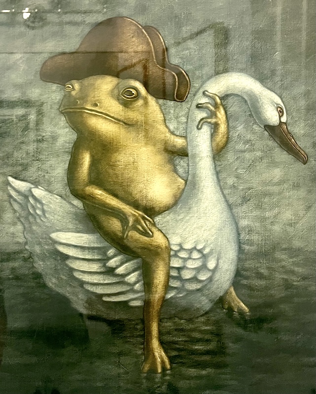 frog and swan